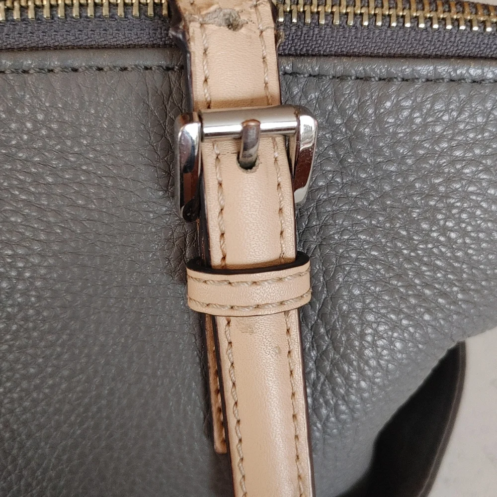 Michael Kors Grey & Cream Soft Leather Tote - Picture 8 of 16